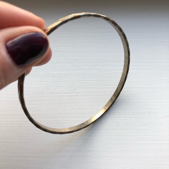 Vintage gold striped stacking bangle bracelet - Picture 3 of 5